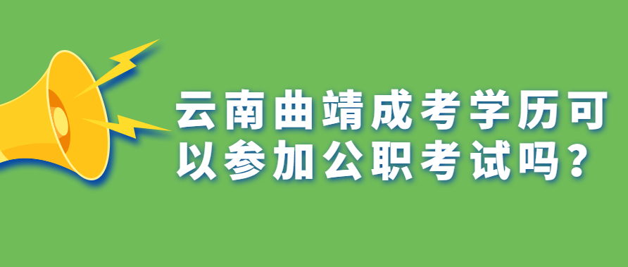 云南曲靖成考學(xué)歷可以參加公職考試嗎？