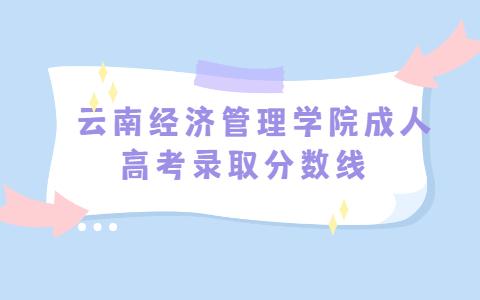 云南經(jīng)濟(jì)管理學(xué)院成人高考錄取分?jǐn)?shù)線