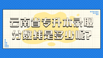 云南省專升本錄取分?jǐn)?shù)線