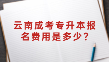 云南成考專升本報名費用