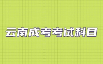 2024年云南成考包含哪些考試科目？