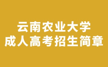 2024年云南農(nóng)業(yè)大學(xué)成人高考招生簡(jiǎn)章