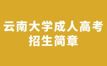 2024年云南大學(xué)成人高考招生簡(jiǎn)章